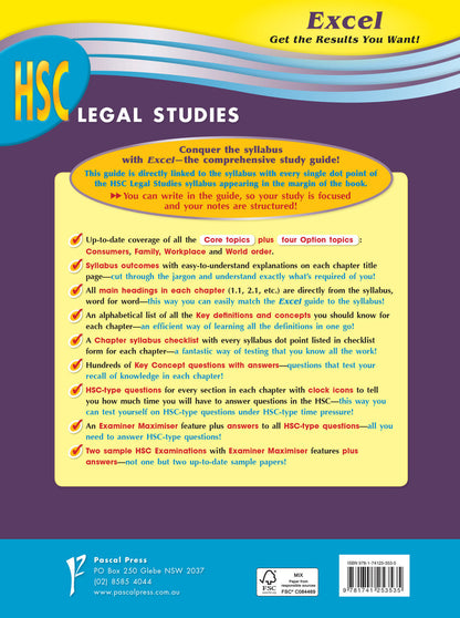 Excel HSC Year 12 Legal Studies Study Guide