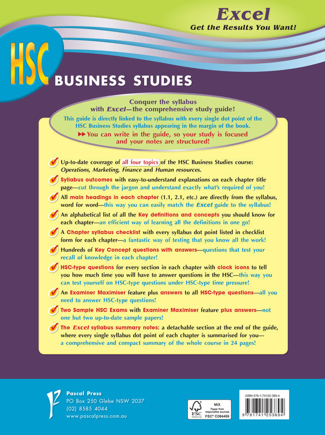 Excel HSC Year 12 Business Studies Study Guide