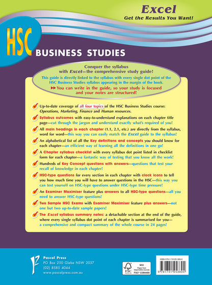 Excel HSC Year 12 Business Studies Study Guide