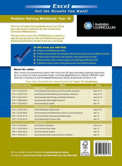 Excel Essential Skills - Problem Solving Workbook Year 10