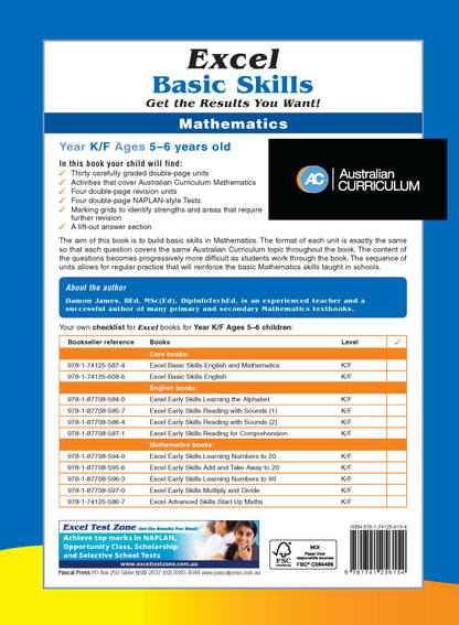 Excel Basic Skills - Mathematics Kindergarten/Foundation