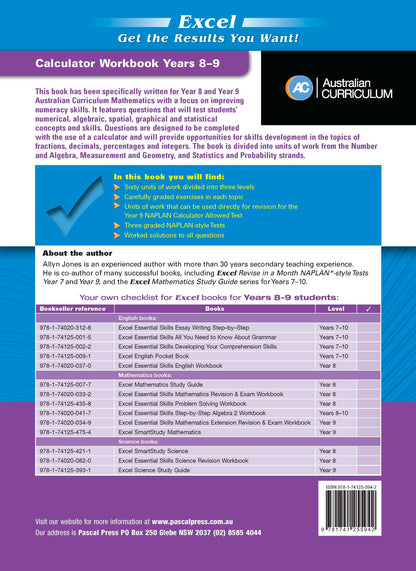 Excel Essential Skills - Calculator Workbook Years 8-9