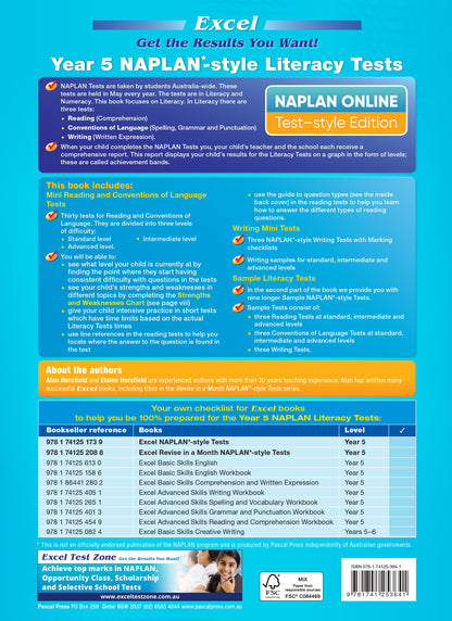 Excel Year 5 NAPLAN*-style Literacy Tests