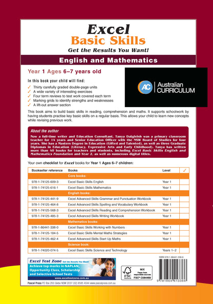 Excel Basic Skills - English and Mathematics Year 1