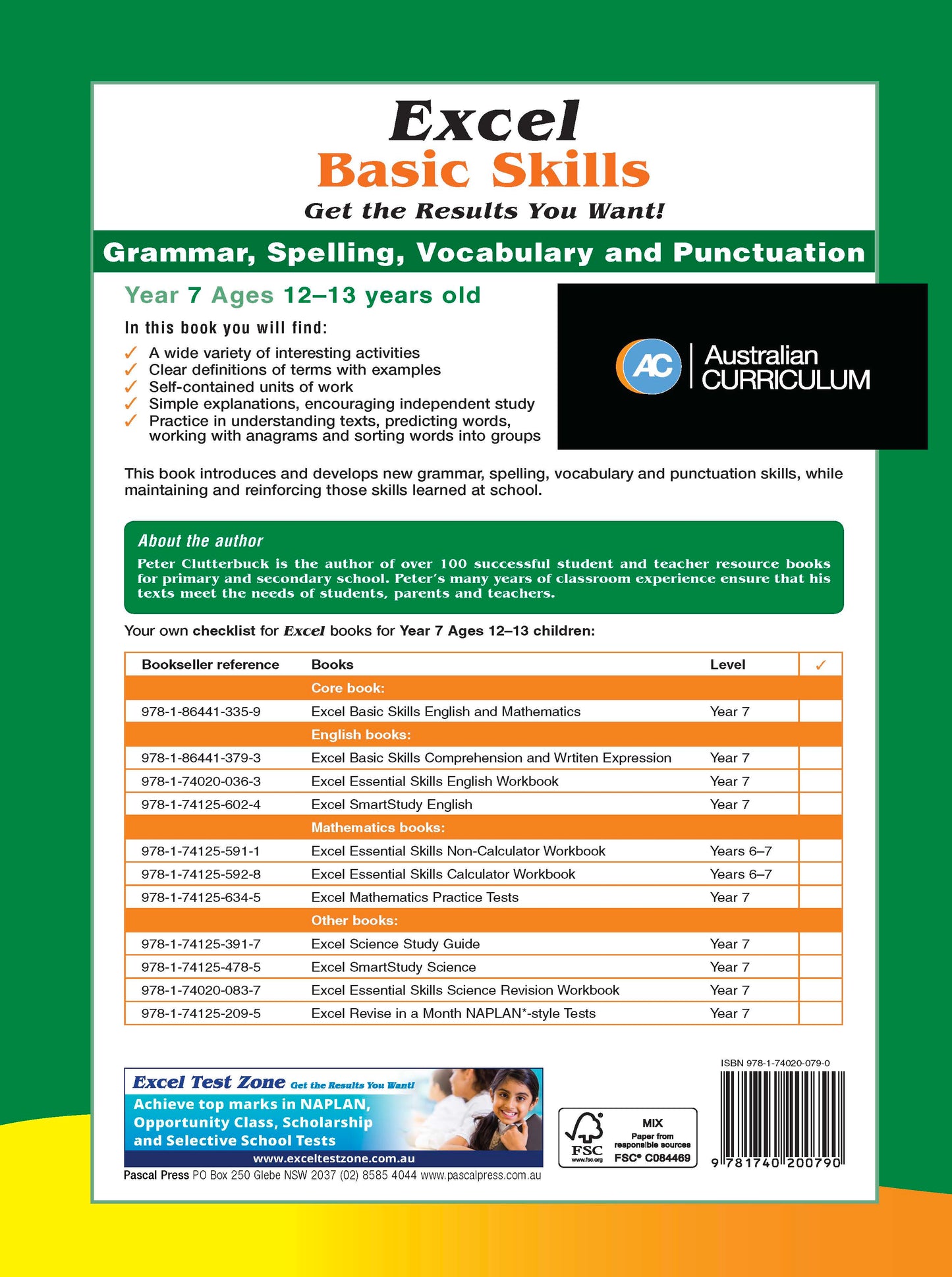 Excel Basic Skills - Grammar, Spelling, Vocabulary and Punctuation Year 7