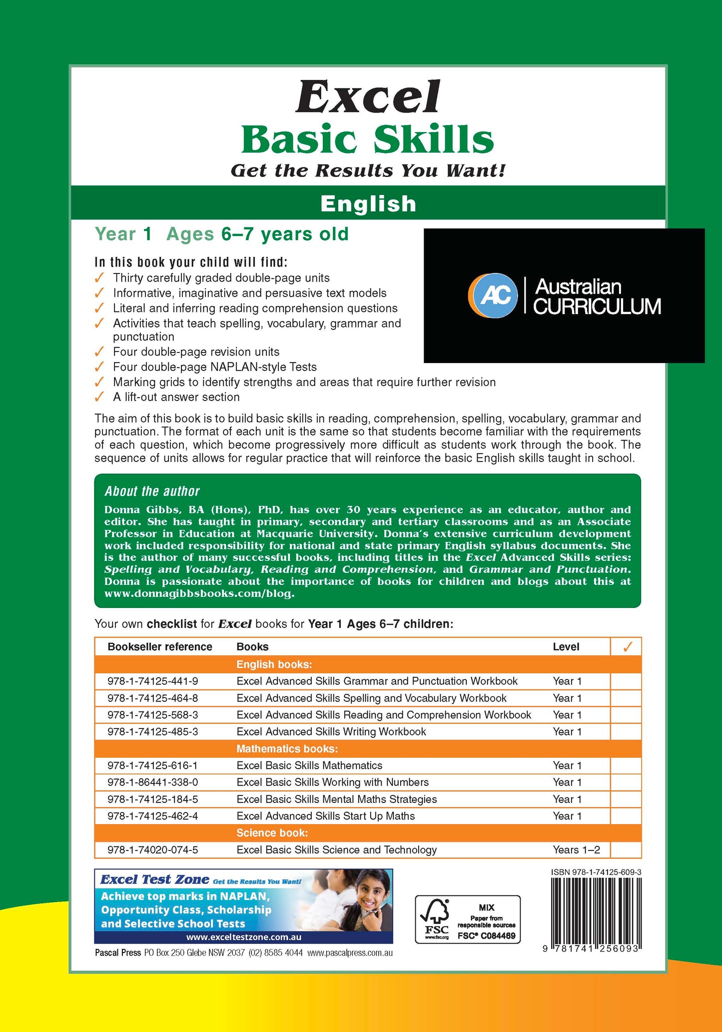 Excel Basic Skills - English Year 1