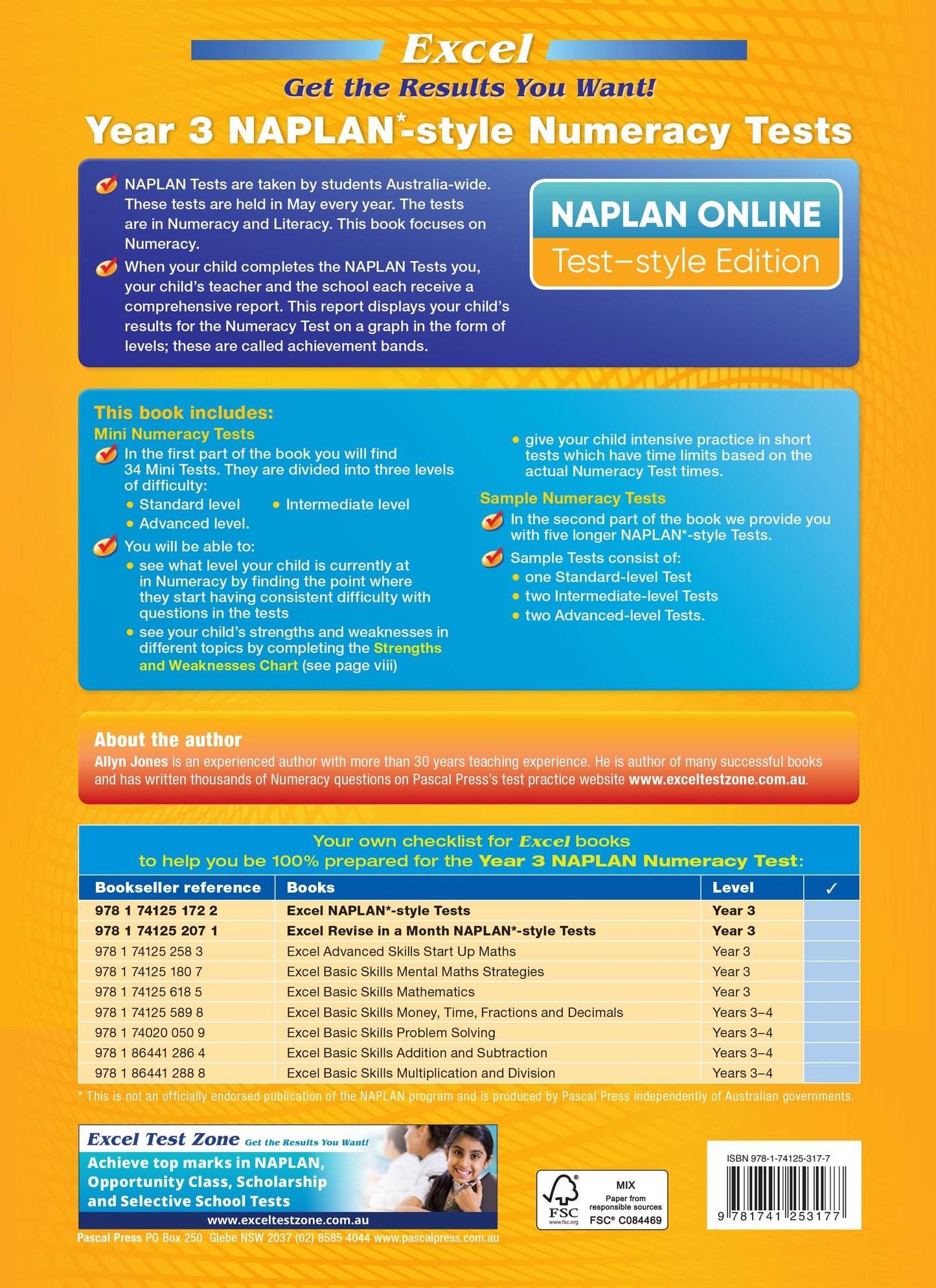 Excel Year 3 NAPLAN*-style Numeracy Tests