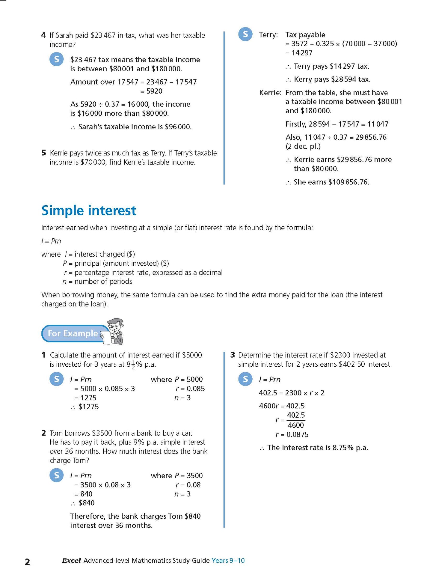 Excel Study Guide - Advanced Mathematics Years 9-10