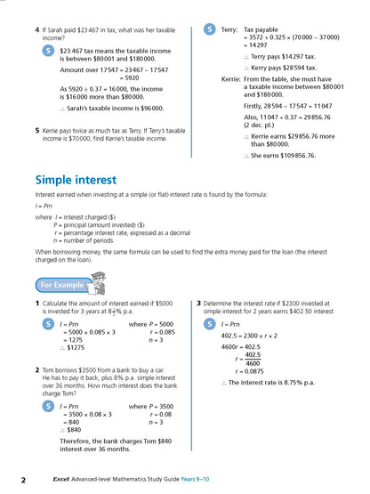 Excel Study Guide - Advanced Mathematics Years 9-10