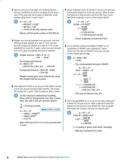 Excel Study Guide - Advanced Mathematics Years 9-10