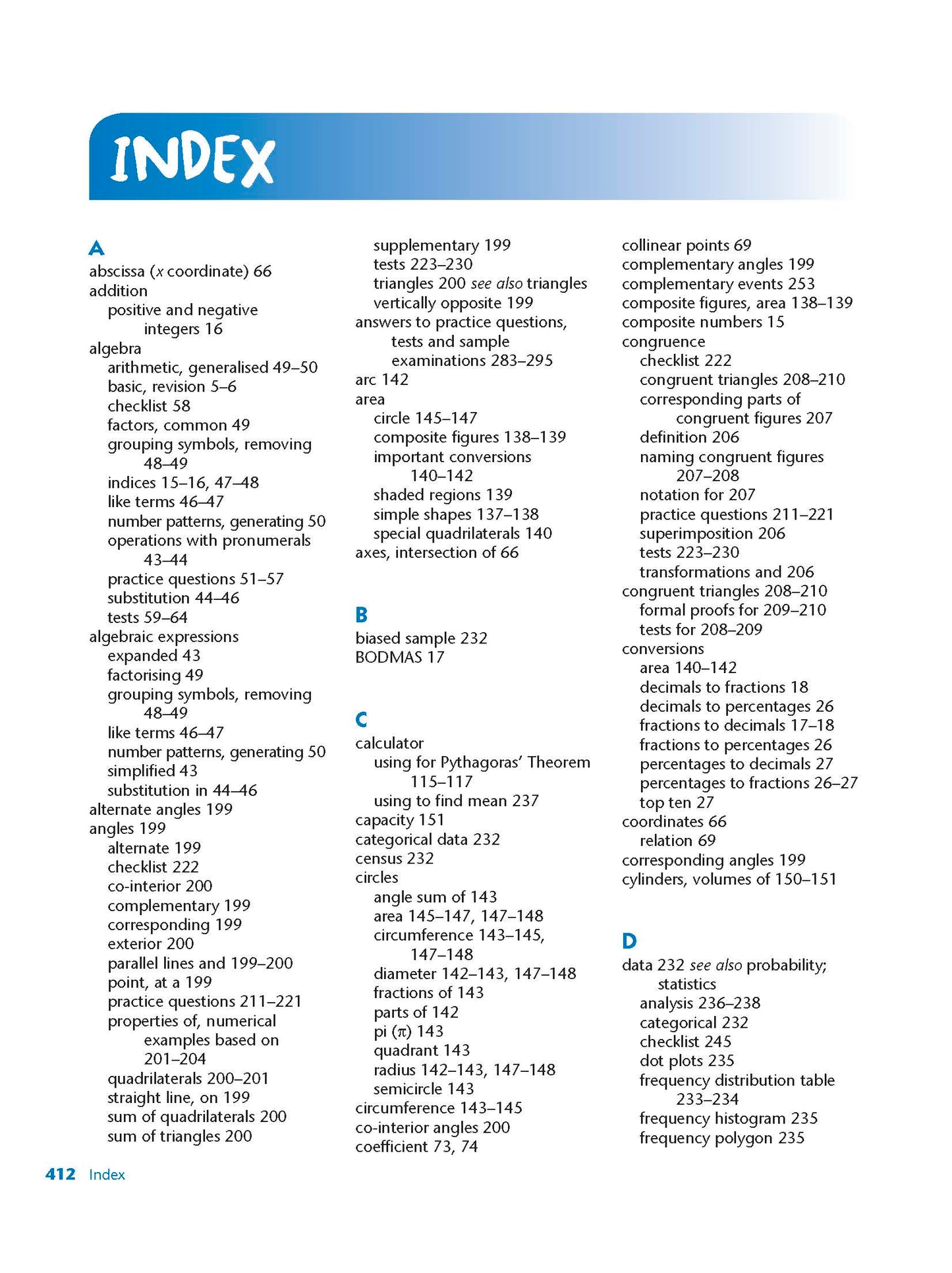 Excel Study Guide - Mathematics Year 8