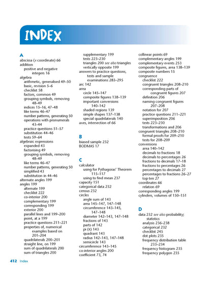 Excel Study Guide - Mathematics Year 8