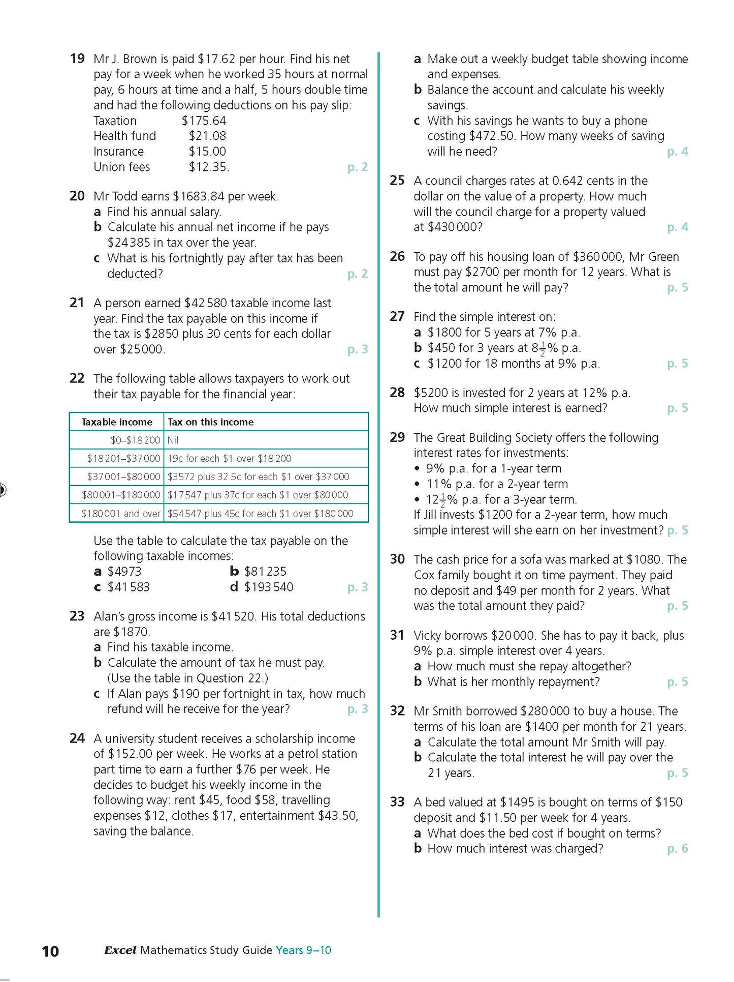 Excel Study Guide - Mathematics Years 9-10