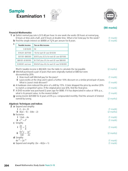 Excel Study Guide - Mathematics Years 9-10