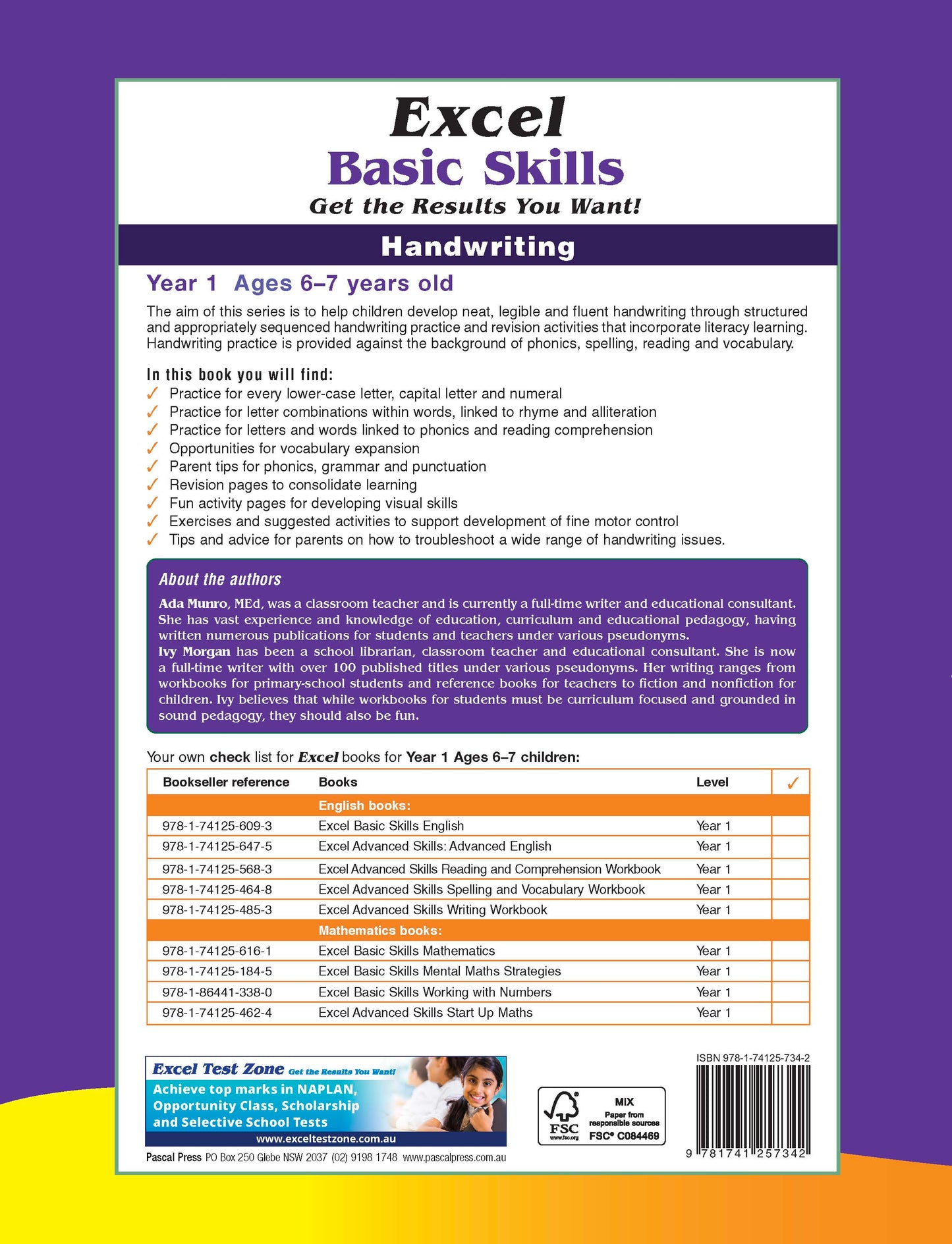 Excel Basic Skills - Handwriting Year 1