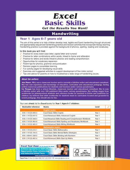 Excel Basic Skills - Handwriting Year 1