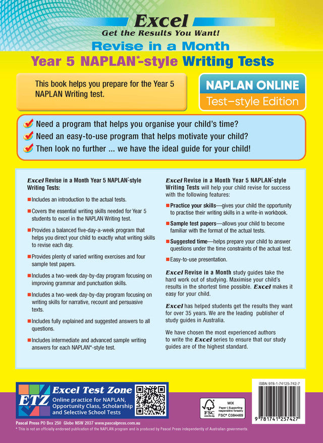 Excel Revise in a Month Year 5 NAPLAN*-style Writing Tests