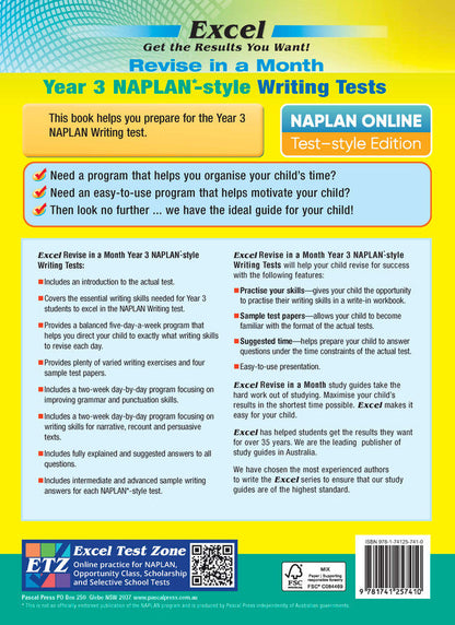 Excel Revise in a Month Year 3 NAPLAN*-style Writing Tests