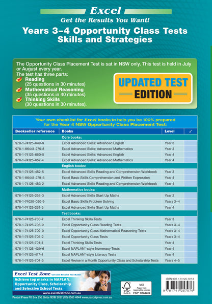Excel Test Skills - Opportunity Class Tests Skills and Strategies Years 3-4