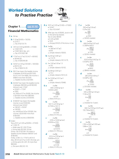 Excel Study Guide - Advanced Mathematics Years 9-10