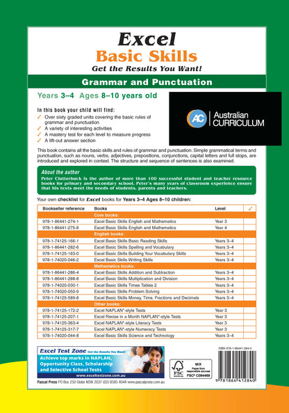 Excel Basic Skills - Grammar and Punctuation Years 3-4