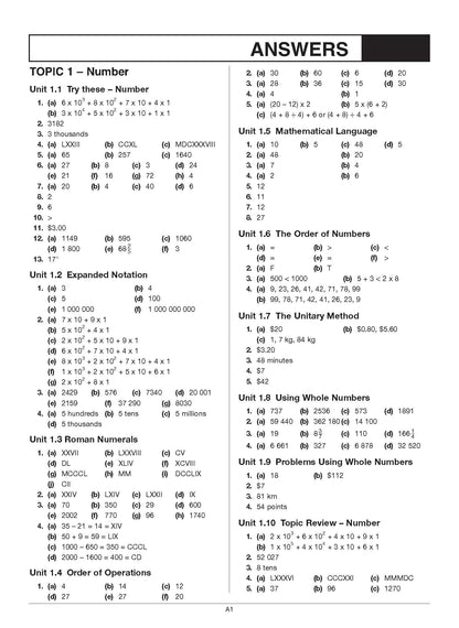 Excel Basic Skills - Whole Numbers, Decimals, Percentages and Fractions Year 7
