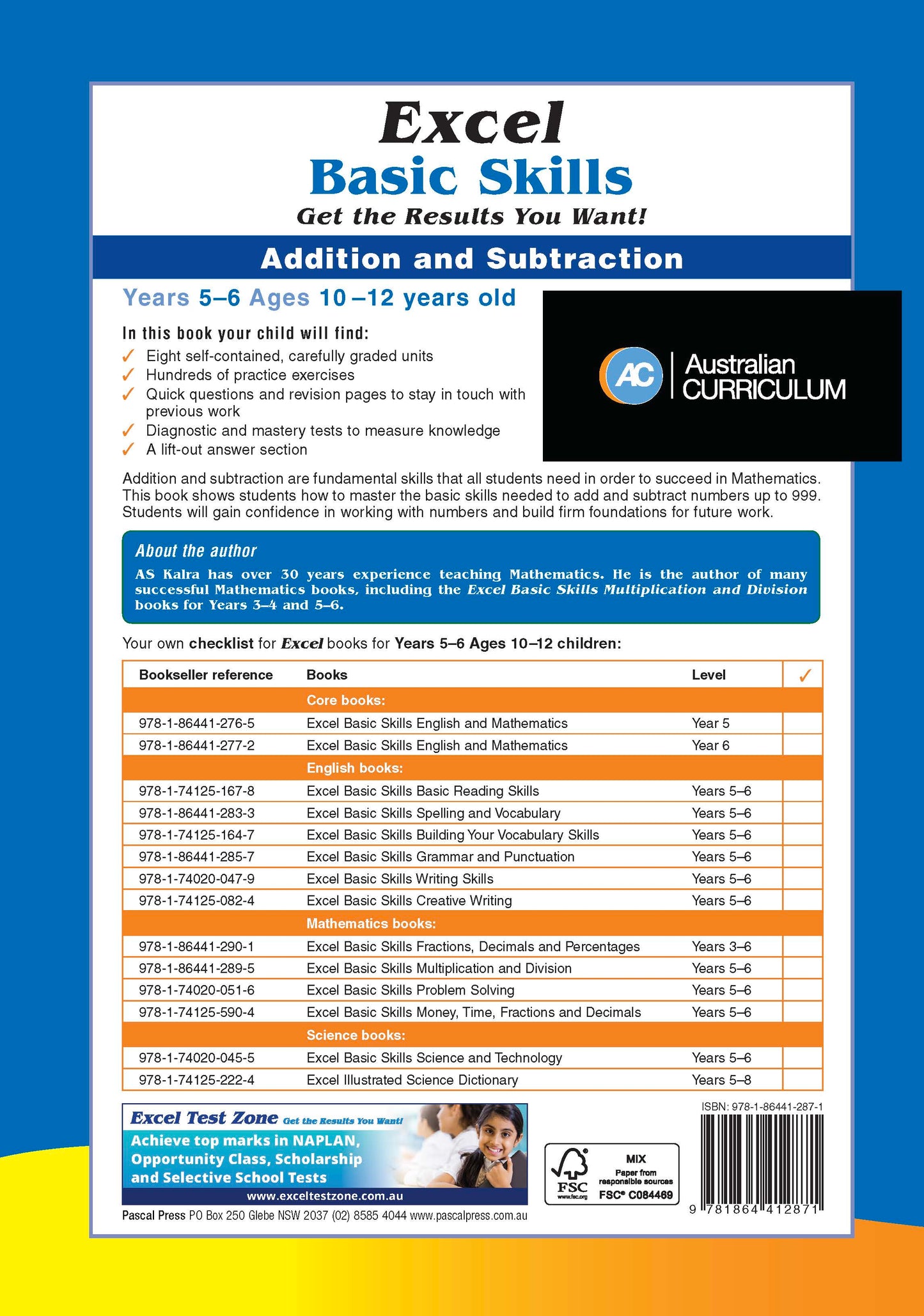 Excel Basic Skills - Addition and Subtraction Years 5-6
