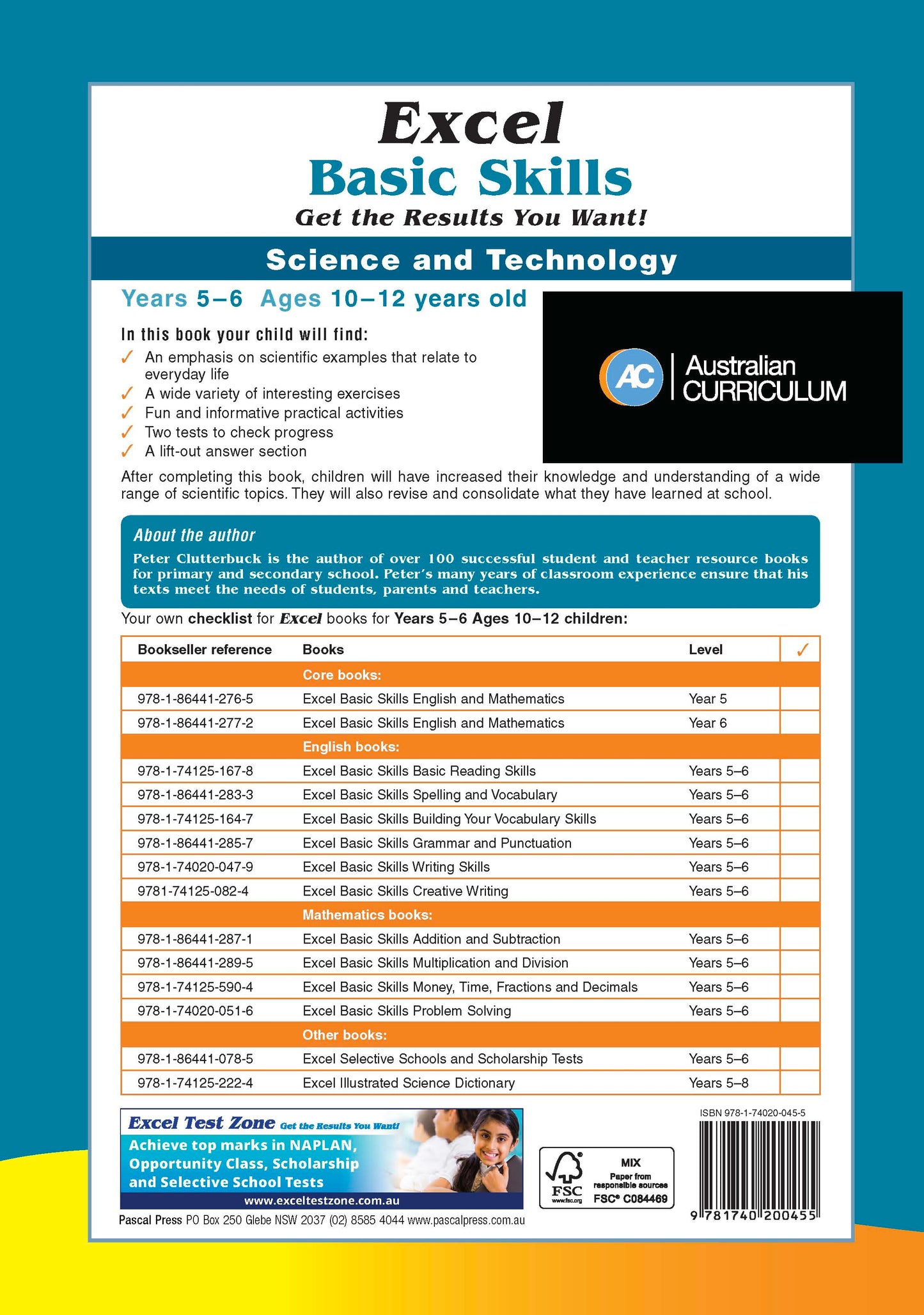 Excel Basic Skills - Science and Technology Years 5-6