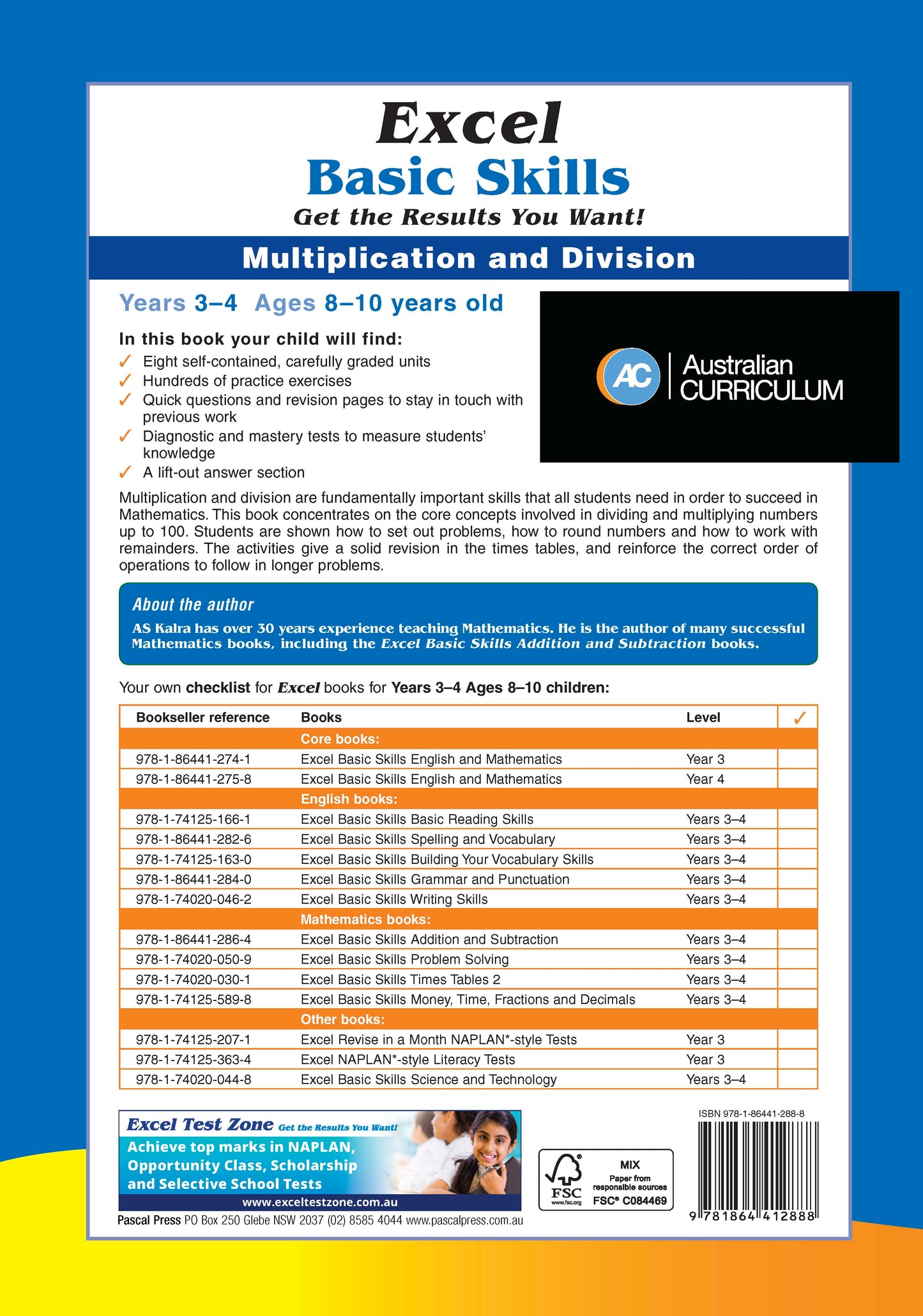 Excel Basic Skills - Multiplication and Division Years 3-4