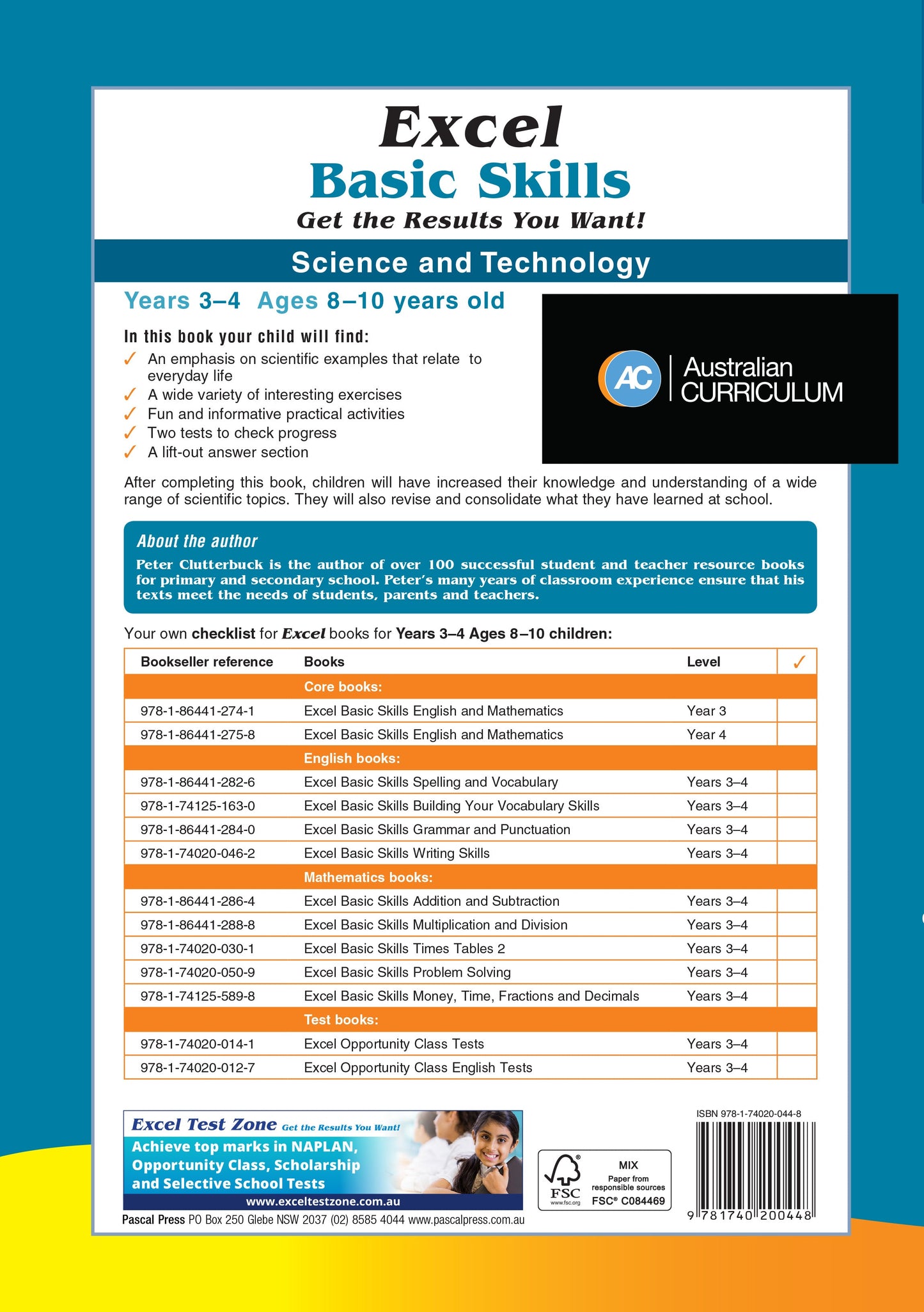 Excel Basic Skills - Science and Technology Years 3-4