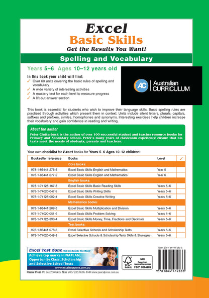 Excel Basic Skills - Spelling and Vocabulary Years 5-6