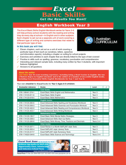 Excel Basic Skills - English Workbook Year 3