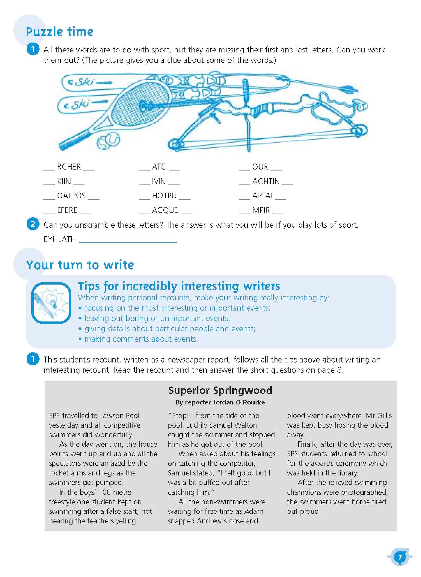Excel Basic Skills - English Workbook Year 5