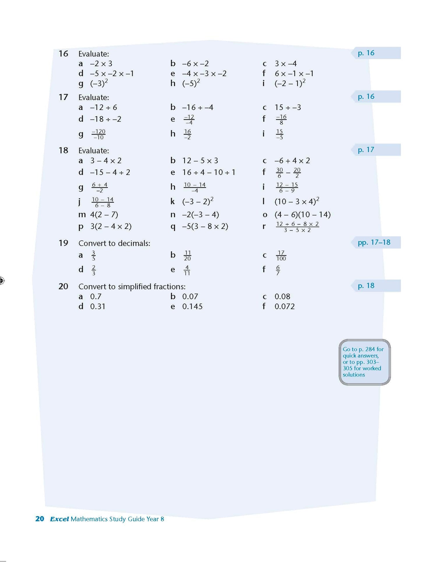 Excel Study Guide - Mathematics Year 8