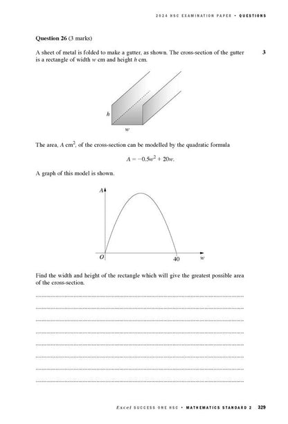 Excel Success One HSC Year 12 Mathematics Standard 2 (2025 Edition)