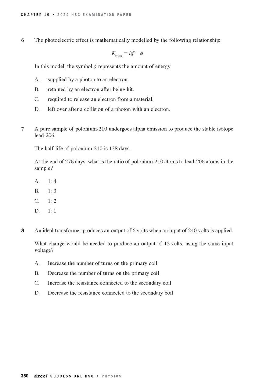 Excel Success One HSC Year 12 Physics (2025 Edition)