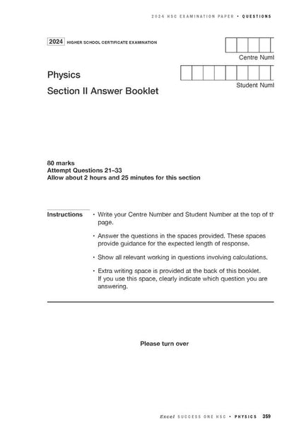 Excel Success One HSC Year 12 Physics (2025 Edition)