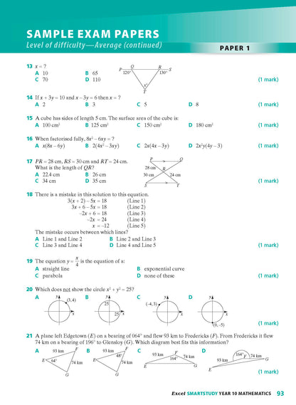 Excel SmartStudy - Mathematics Year 10
