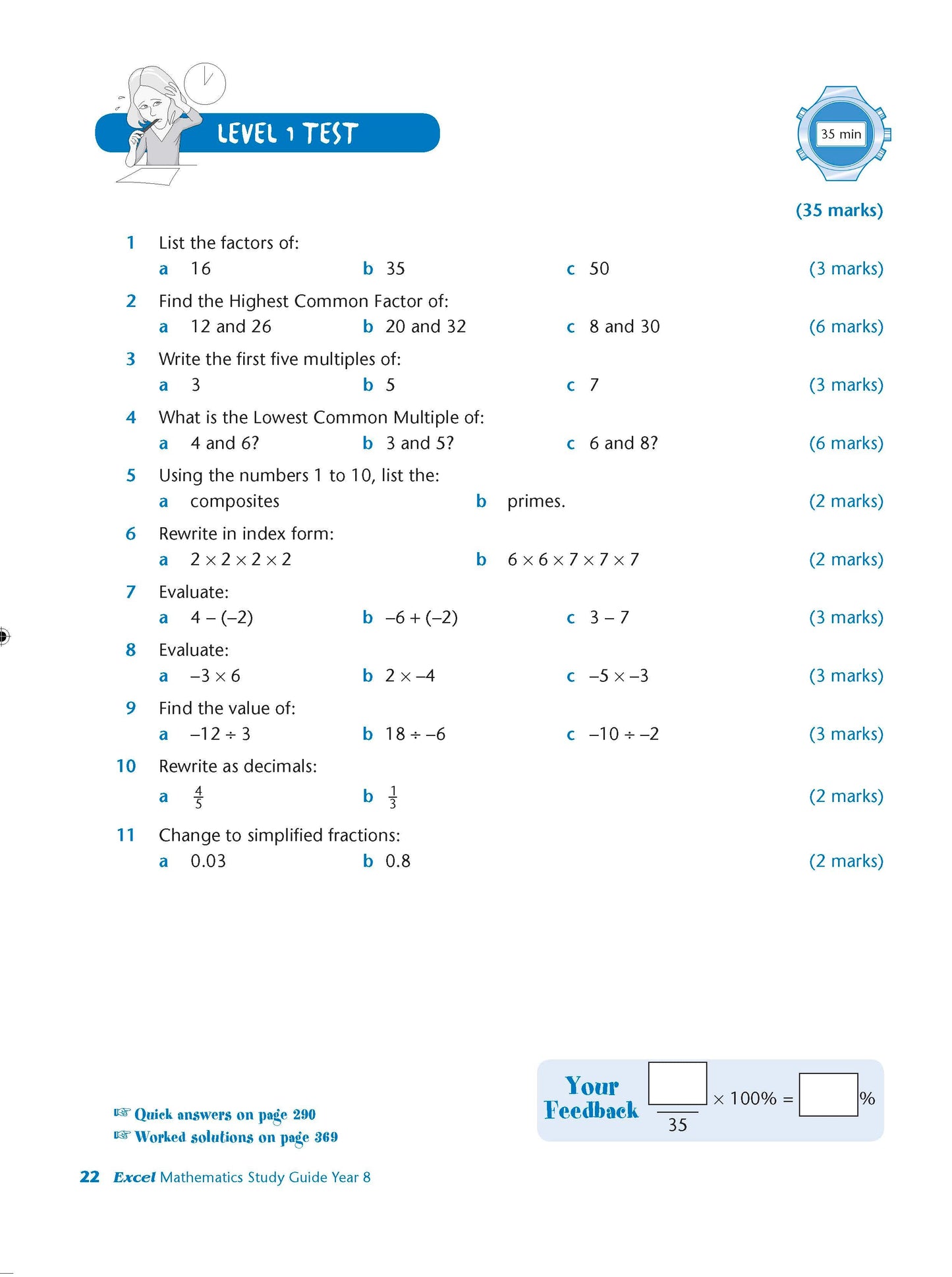 Excel Study Guide - Mathematics Year 8