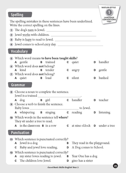 Excel Basic Skills - English Year 2