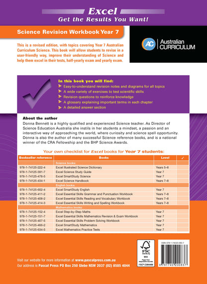 Excel Essential Skills - Science Revision Workbook Year 7