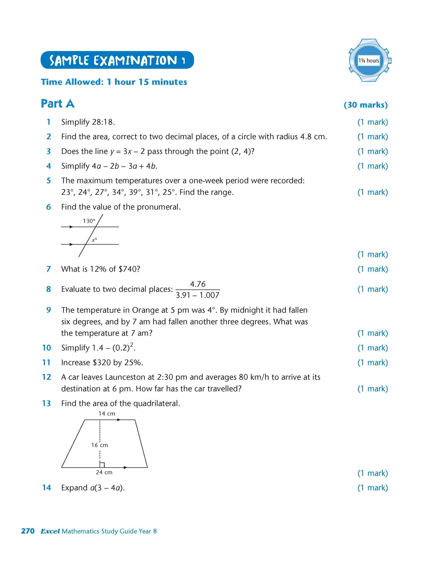 Excel Study Guide - Mathematics Year 8