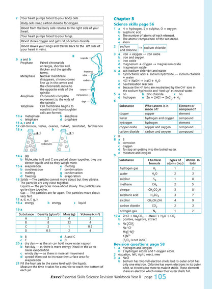 Excel Essential Skills - Science Revision Workbook Year 8