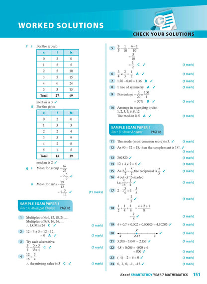 Excel SmartStudy - Mathematics Year 7