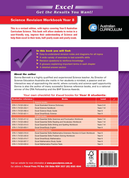 Excel Essential Skills - Science Revision Workbook Year 8