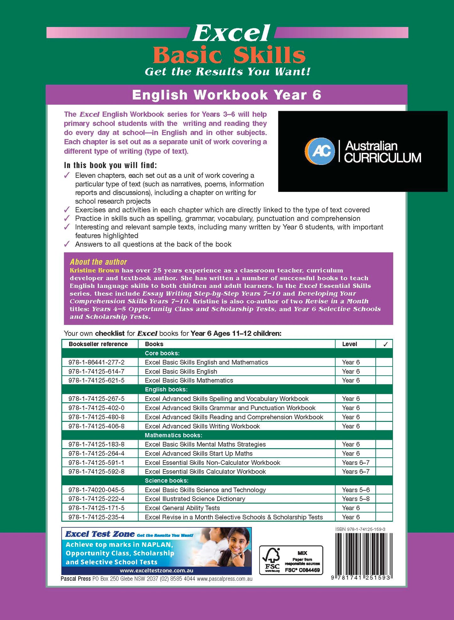 Excel Basic Skills - English Workbook Year 6