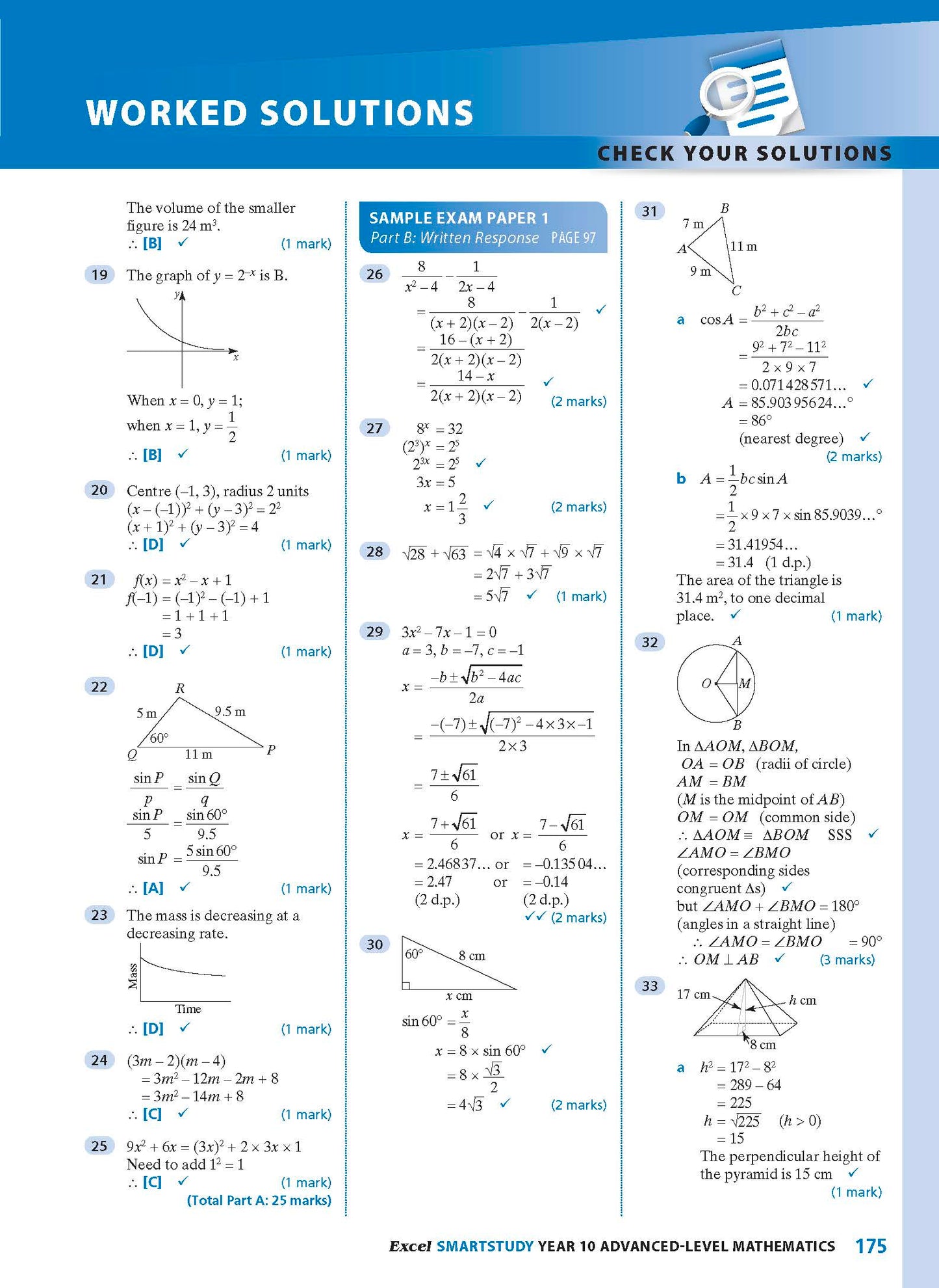 Excel SmartStudy - Advanced Mathematics Year 10