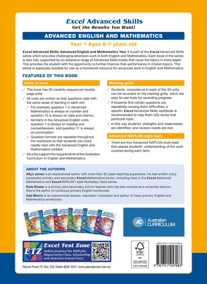 Excel Advanced Skills - Advanced English and Mathematics Year 1