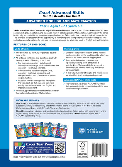 Excel Advanced Skills - Advanced English and Mathematics Year 5