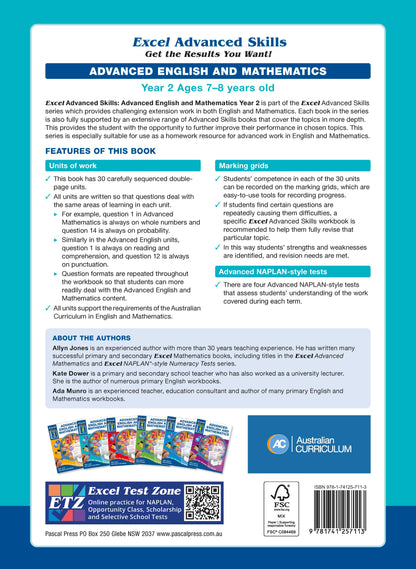 Excel Advanced Skills - Advanced English and Mathematics Year 2